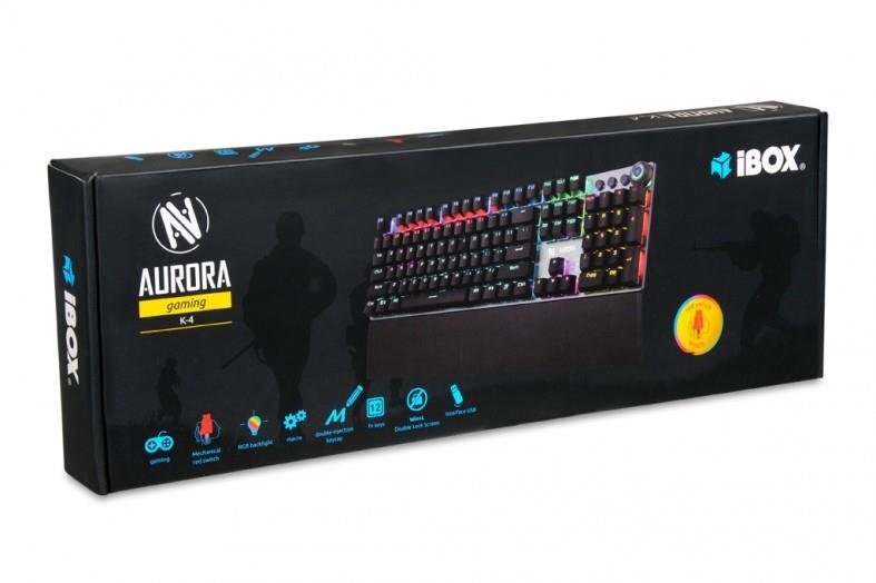 I-Box Aurora K-4 RGB kaina ir informacija | Klaviatūros | pigu.lt