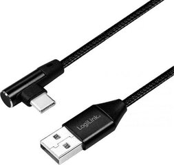 Кабель LogiLink USB-A - USB-C, 0,3 м CU0137 цена и информация | Кабели для телефонов | pigu.lt