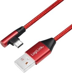 LogiLink CU0146, USB-A/USB-C, 1 м цена и информация | Кабели для телефонов | pigu.lt