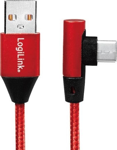 LogiLink CU0146, USB-A/USB-C, 1m kaina ir informacija | Laidai telefonams | pigu.lt