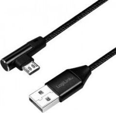 LogiLink CU0142, USB-A - microUSB, 1 m kaina ir informacija | Laidai telefonams | pigu.lt