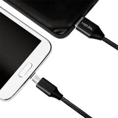 LogiLink CU0144 USB-A - microUSB, 1 м цена и информация | Кабели для телефонов | pigu.lt