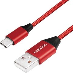 Logilink USB 2.0 Cable CU0148 1 m, Red, цена и информация | Кабели для телефонов | pigu.lt