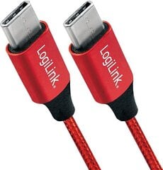 LogiLink USB-C - USB-C 0.3 m CU0155 цена и информация | Кабели для телефонов | pigu.lt