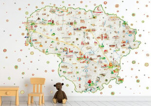 Детсие фотообои Карта Литвы цена и информация | Детские фотообои | pigu.lt