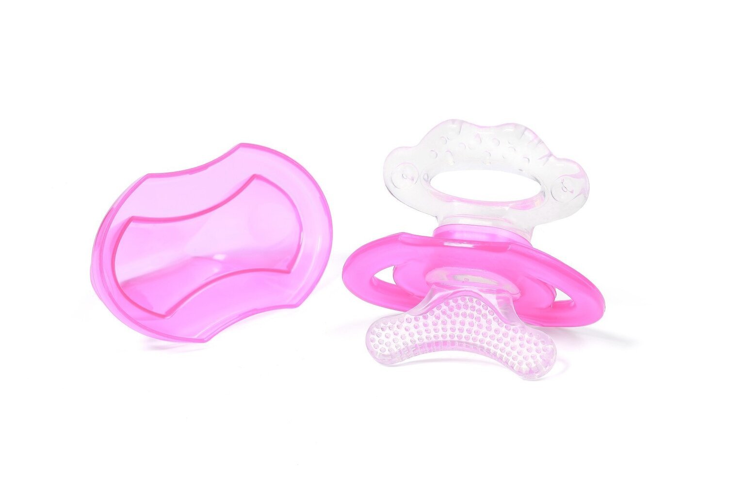 BabyOno silikoninis dantenų masažuoklis, rožinis, 1008/02 цена и информация | Kramtukai | pigu.lt