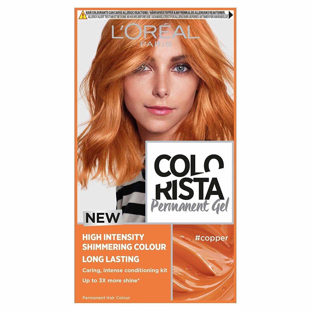 Dažomasis plaukų gelis L'Oreal Colorista Permanent Gel, #Copper kaina |  pigu.lt