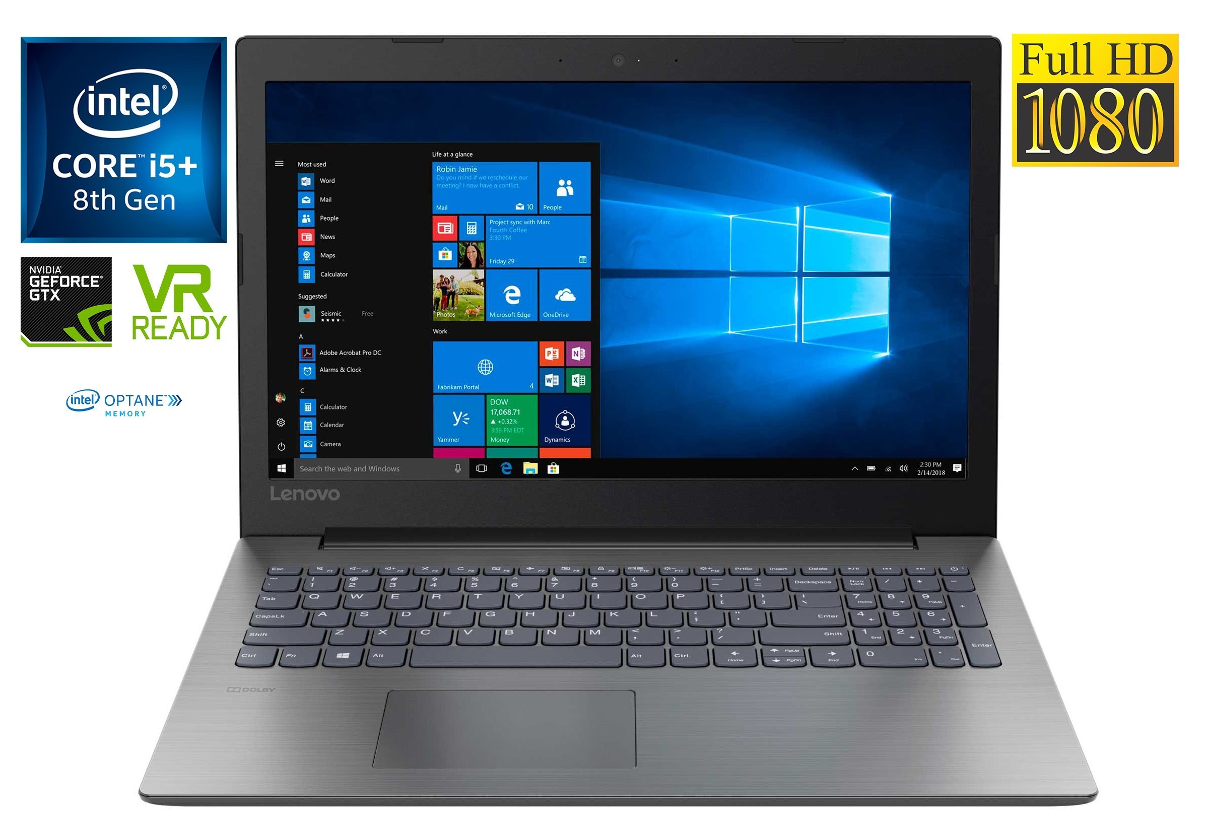 Lenovo Ideapad 330-15ICH; 15.6 FHD i5-8300H 4GB DDR4 1TB HDD+16GB m.2 SSD  GTX 1050 Win10H цена | pigu.lt