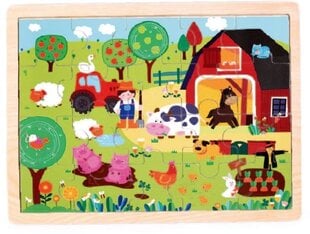 Top Bright medinė dėlionė Ūkis, 20 det. kaina ir informacija | Žaislai kūdikiams | pigu.lt