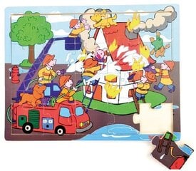 Top Bright деревянный пазл Пожарные, 20 дет. цена и информация | Игрушки для малышей | pigu.lt