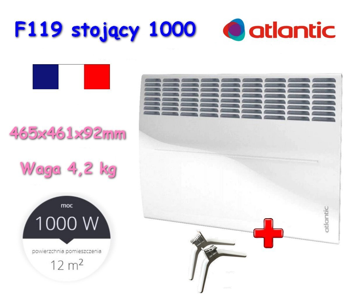 Elektrinis konvektorius Atlantic F119 Design 1000W PLUG kaina ir informacija | Šildytuvai | pigu.lt