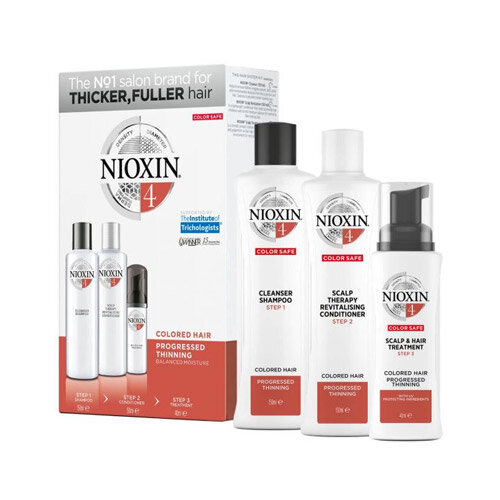 Rinkinys dažytiems plaukams Nioxin System 4: šampūnas 150 ml + kondicionierius 150 + serumas galvos odai 40 ml kaina ir informacija | Šampūnai | pigu.lt