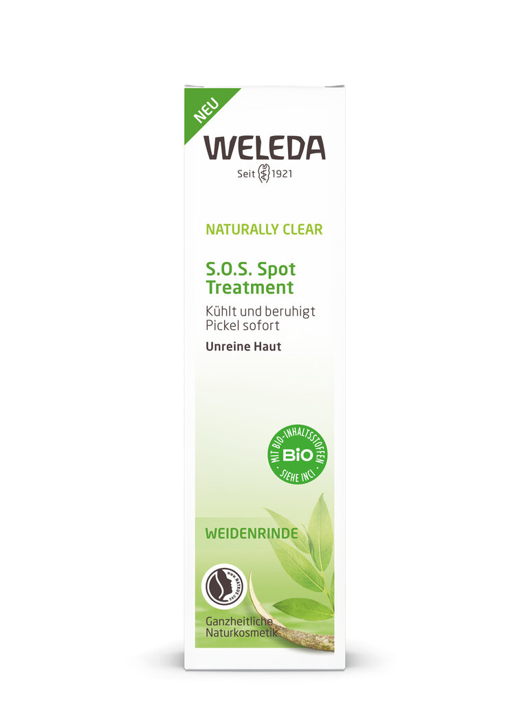 Priemonė nuo spuogų WELEDA NATURALLY CLEAR S.O.S. 10 ml kaina ir informacija | Veido kremai | pigu.lt