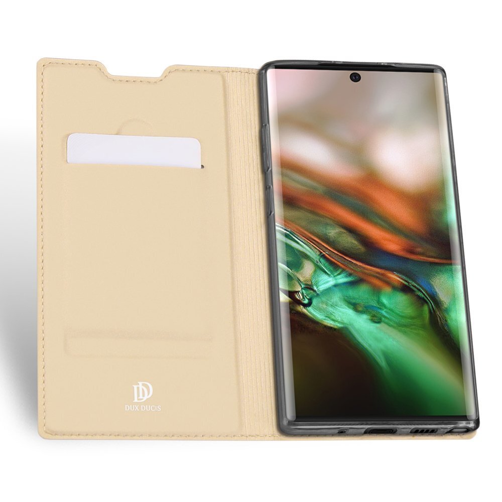 DUX DUCIS Skin Pro Atverčiamas dėklas telefonui Samsung Galaxy Note 10, Auksinė kaina ir informacija | Telefono dėklai | pigu.lt