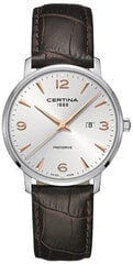 Certina Heritage collection moteriškas laikrodis DS Caimano Gent - Quartz C035.410.16.037.01, rudos/sidabrinės spalvos kaina ir informacija | Moteriški laikrodžiai | pigu.lt