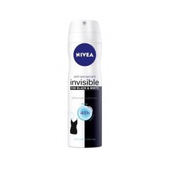 Purškiamas dezodorantas Nivea Invisible For Black & White Pure Antiperspirant, 150ml kaina ir informacija | Dezodorantai | pigu.lt