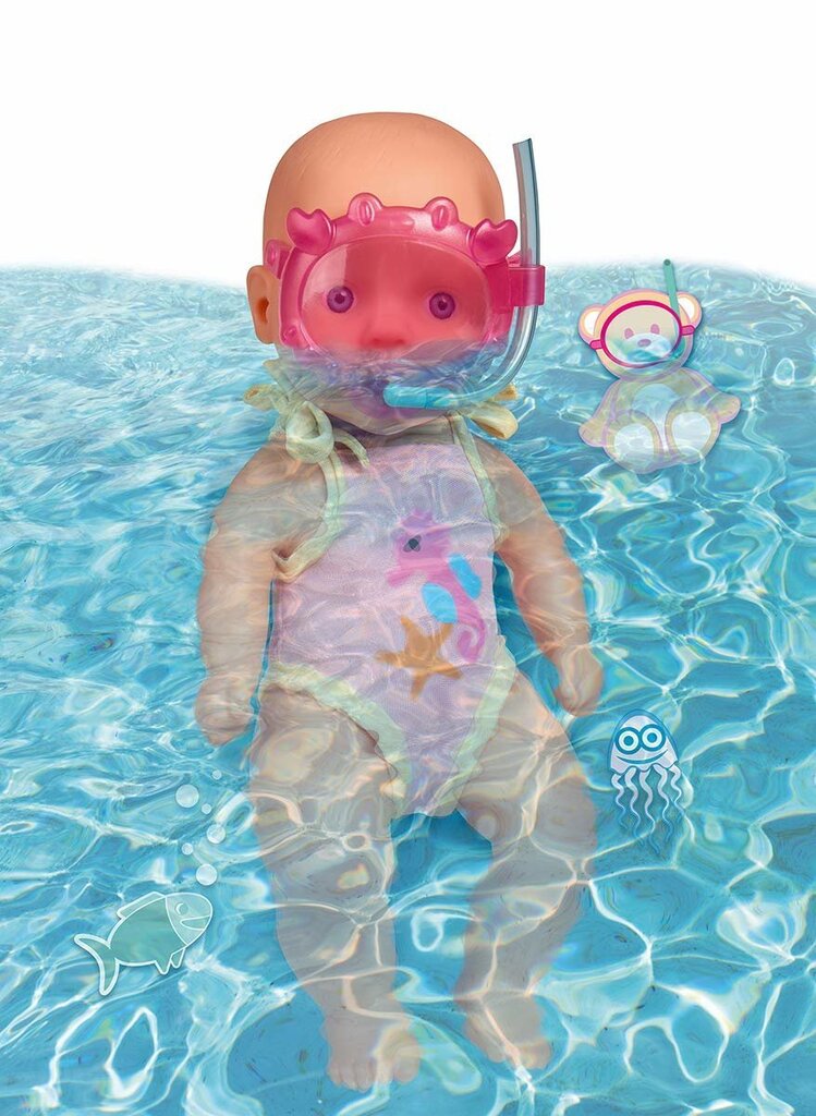 Lėlė kūdikis su maudymosi kostiumėliu Simba New Born Baby, 30 cm цена и информация | Žaislai mergaitėms | pigu.lt