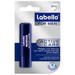 Lūpų balzamas Labello Activ Care For Men 4.8g kaina ir informacija | Lūpų dažai, blizgiai, balzamai, vazelinai | pigu.lt