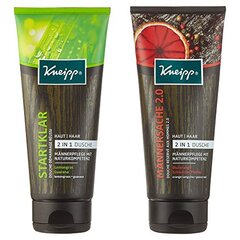 Dušo želė rinkinys vyrams, Kneipp Shower Gels 2in1, 2 X 200 ml цена и информация | Масла, гели для душа | pigu.lt