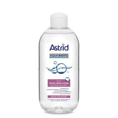 Micelinis vanduo jautriai odai Astrid Micellar water 3 in 1 for face, eyes and lips Aqua Biotic, 400ml цена и информация | Средства для очищения лица | pigu.lt