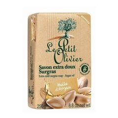 Muilas Le Petit Olivier Extra Mild Surgras Argan Oil 250 g kaina ir informacija | Muilai | pigu.lt