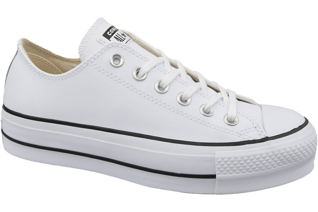 Sportiniai bateliai moterims Converse Chuck Taylor All Star Lift Clean Ox, balti kaina ir informacija | Sportiniai bateliai, kedai moterims | pigu.lt