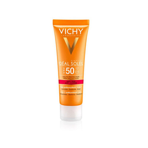 Kremas nuo saulės Vichy Sunscreen Sunscreen SPF 50+ Idéal Soleil Anti-Age, 50 ml kaina ir informacija | Kremai nuo saulės | pigu.lt