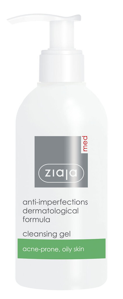 Valomasis gelis Ziaja Med Anti-imperfections su dozatoriumi, 200 ml kaina ir informacija | Veido prausikliai, valikliai | pigu.lt