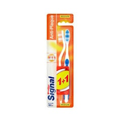 Dantų šepetėlis Signal Medium-hard Anti-Plaque Duopack toothbrush, 2 vnt. kaina ir informacija | Dantų šepetėliai, pastos | pigu.lt