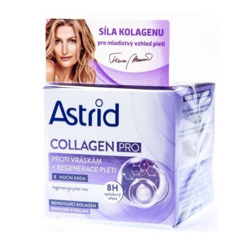 Naktinis veido kremas Astrid Collagen Pro Cream, 50ml kaina ir informacija | Veido kremai | pigu.lt