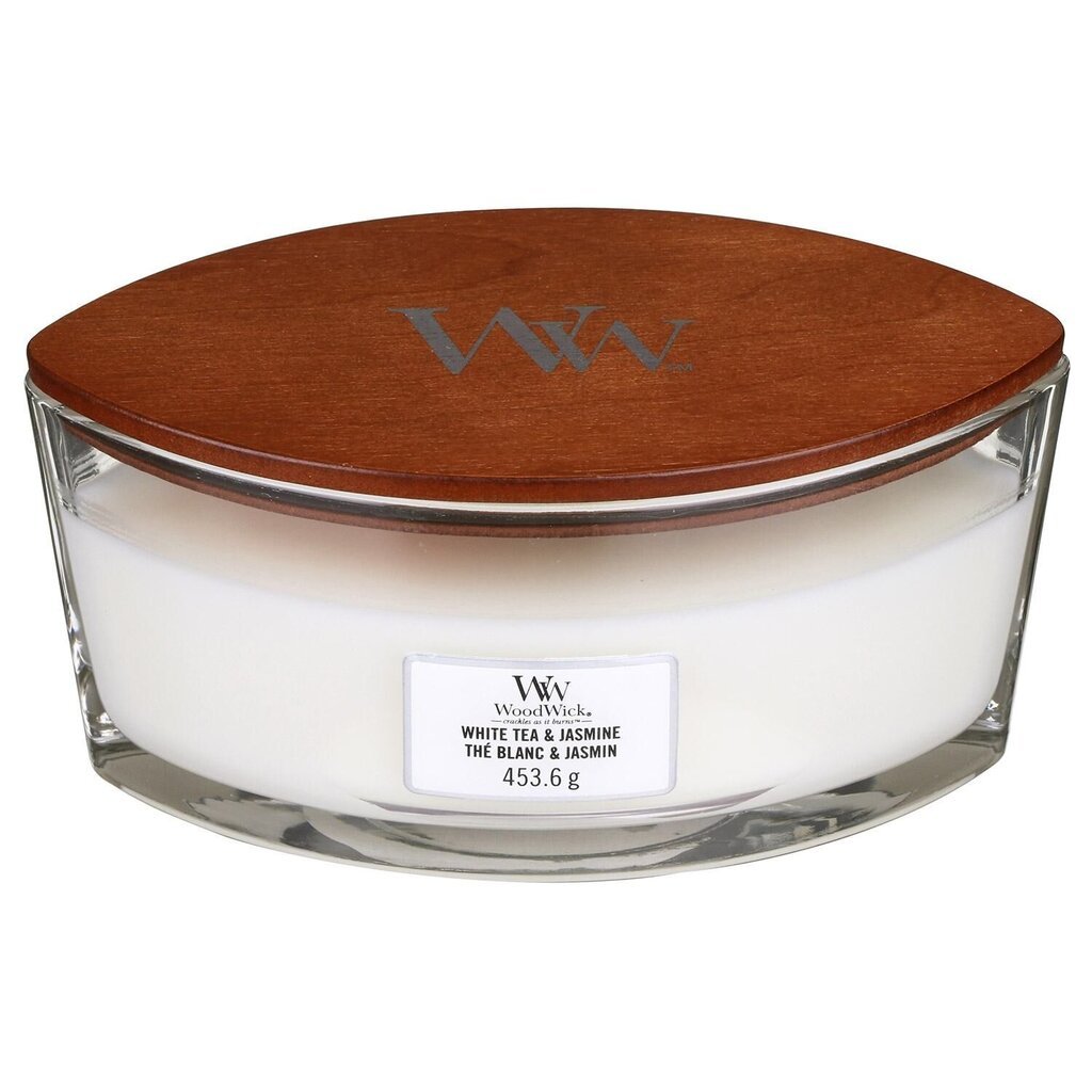 WoodWick kvapioji žvakė White Tea & Jasmine, 453.6 g цена и информация | Žvakės, Žvakidės | pigu.lt