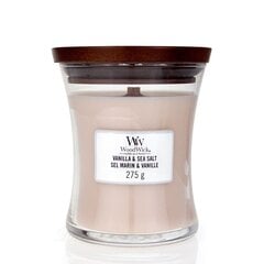 WoodWick ароматическая свеча Vanilla & Sea Salt, 275 г. цена и информация | Подсвечники, свечи | pigu.lt