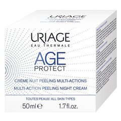 Šveičiamasis naktinis veido kremas Uriage Age Protect Multi-Action Peeling 50 ml kaina ir informacija | Veido kremai | pigu.lt