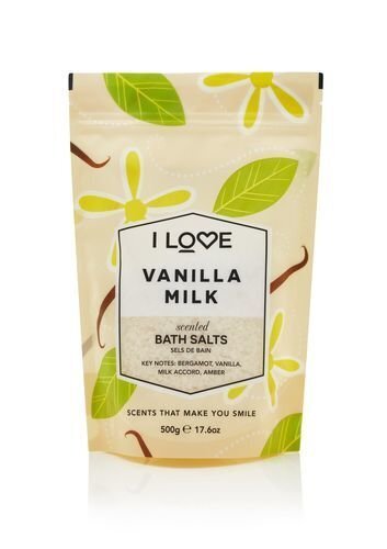 Vonios druska I Love Vanilla Milk 500 g kaina ir informacija | Dušo želė, aliejai | pigu.lt