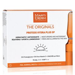 Сыворотка-ампулы для кожи лица MartiDerm The Originals Proteos Hydra Plus SP, 10x2 мл цена и информация | Сыворотки для лица, масла | pigu.lt