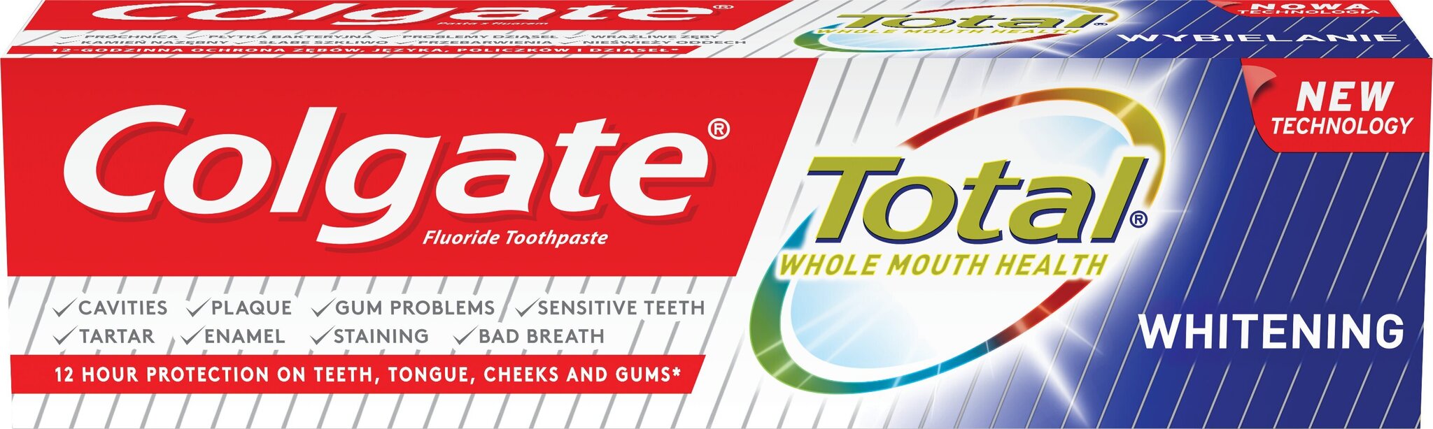 Dantų pasta Colgate Total Whitening, 75 ml kaina ir informacija | Dantų šepetėliai, pastos | pigu.lt