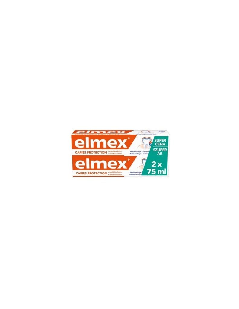 Dantų pasta Elmex Anti Caries Protection Duopack, 2 x 75 ml kaina ir informacija | Dantų šepetėliai, pastos | pigu.lt