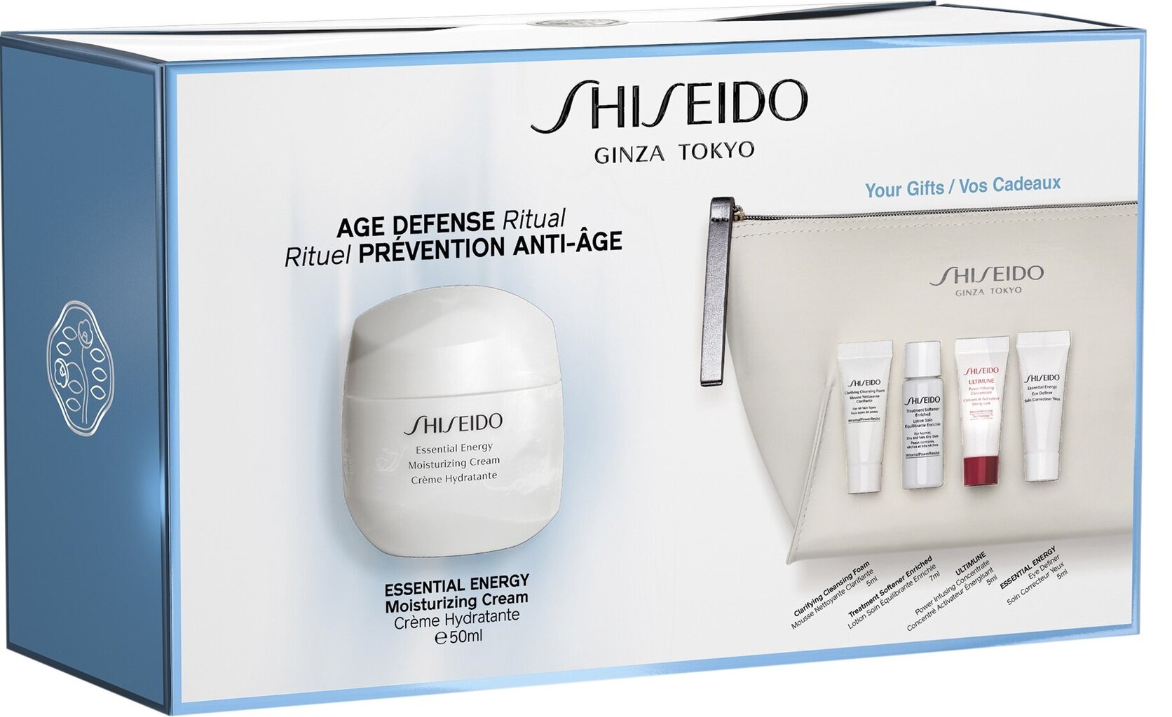 Veido priežiūros rinkinys Shiseido Essential Energy kaina ir informacija | Veido kremai | pigu.lt