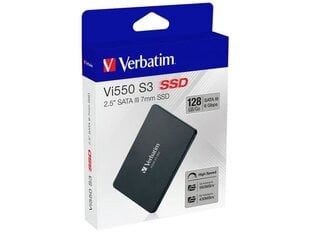 Drive Verbatim VI550 S3 49350 (128 GB ; 2.5 Inch; SATA III) цена и информация | Внутренние жёсткие диски (HDD, SSD, Hybrid) | pigu.lt