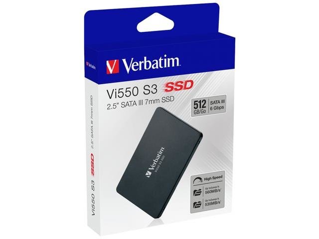 Drive Verbatim VI550 S3 49352 (512 GB ; 2.5 Inch; SATA III) kaina ir informacija | Vidiniai kietieji diskai (HDD, SSD, Hybrid) | pigu.lt