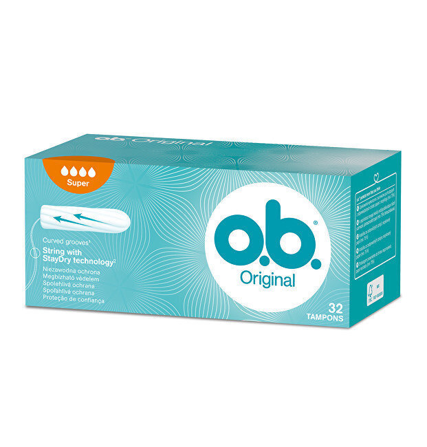 Tamponai O.B Original Tampony Super, 32 vnt. kaina ir informacija | Tamponai, higieniniai paketai, įklotai | pigu.lt