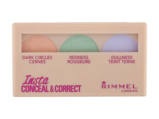 Korekcinių priemonių paletė veidui Rimmel Insta Conceal & Correct, 8,4 g цена и информация | Пудры, базы под макияж | pigu.lt