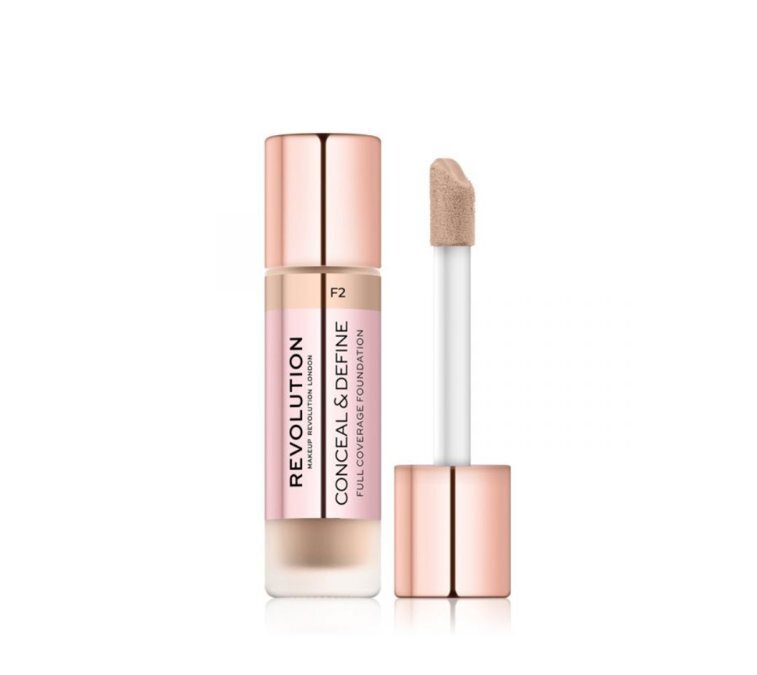 Maskuojamoji priemonė Makeup Revolution Conceal & Define 23 ml, F2 kaina ir informacija | Makiažo pagrindai, pudros | pigu.lt