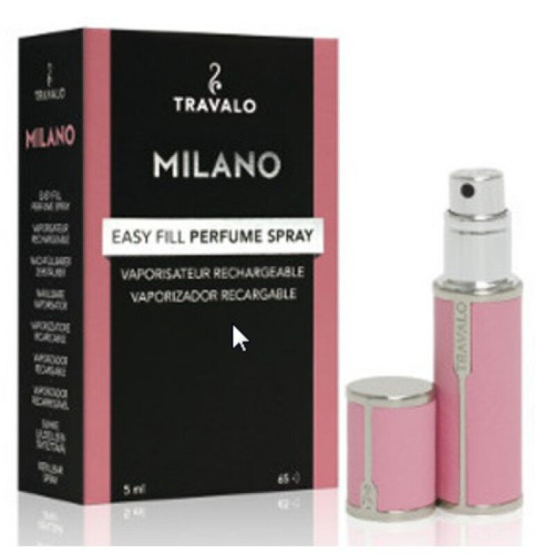 Kvepalų purškiklis Travalo Milano refillable bottle, rožinė, 5 ml цена и информация | Kosmetinės, veidrodėliai | pigu.lt