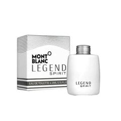 Туалетная вода Mont Blanc Legend Spirit EDT для мужчин, 4.5 мл цена и информация | Мужские духи | pigu.lt