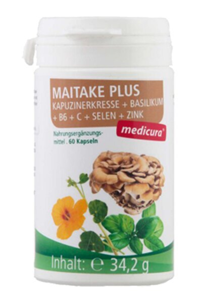 Maisto papildas Medicura Maitake, 60 kaps. цена и информация | Vitaminai, maisto papildai, preparatai imunitetui | pigu.lt