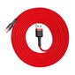 Kabelis Baseus USB Nylon Braided Wire Usb / Usb-C Qc3.0 2A 3m, raudonas CATKLF-U09 цена и информация | Laidai telefonams | pigu.lt