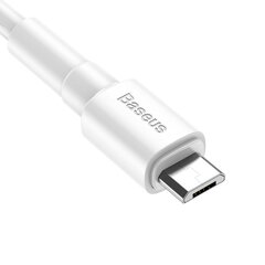 USB кабель Baseus Mini USB to Micro 2.4A 1m, белый цена и информация | Кабели для телефонов | pigu.lt