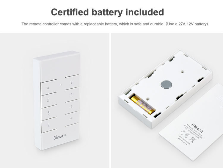 Sonoff RM433 RF 8 mygtukų 433Mhz pultelis kaina ir informacija | Apsaugos sistemos, valdikliai | pigu.lt