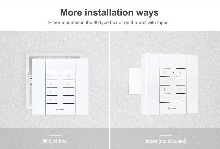 Sonoff RM433-BASE 8 mygtukų pultelio (Sonoff RM433 RF) laikiklis цена и информация | Apsaugos sistemos, valdikliai | pigu.lt